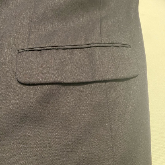 Albert Nipon Suit Mens 46R Navy 3 Button Wool Color Black - Picture 11 of 14